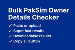 Bulk PakSim Owner Details Checker